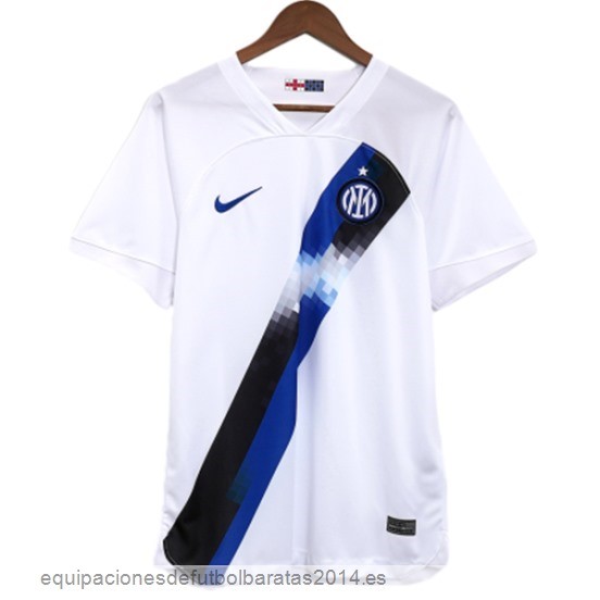 Nuevo Tailandia 2ª Camiseta Inter Milan 23/24 Blanco Azul Baratas